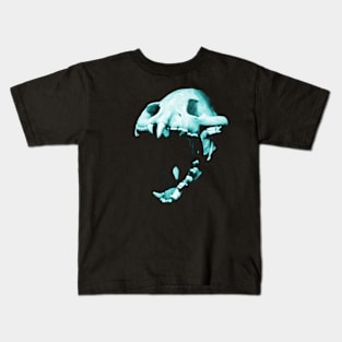 Predator Skull Turquoise Kids T-Shirt